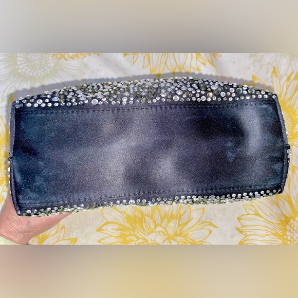 Victoria's Secret Fashion Show Black and Silver Crystal Cosmetic Bag - Picture 6 of 10
